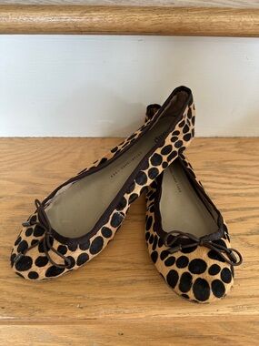 GAP Leopard Print Tan and Black Ballet Flats